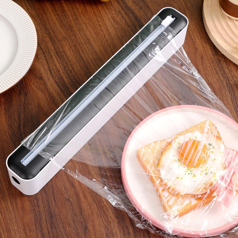 Sonile Multi-Functional Cutter | for 12-Inch Wide, 100-Foot Long Plastic Wrap (Up to 1.65-Inch Diameter), Aluminum Foil, Parchment Paper | Easy to Use | 4 Colors | Magnetic, Suction Modes (Blue) - Image 3